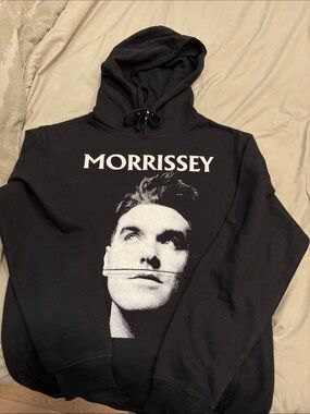 Morrissey Tour Black Graphic womens Hoodie size small